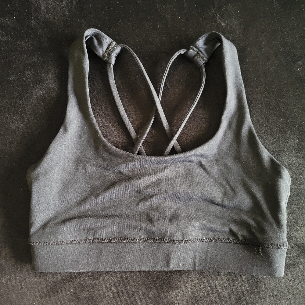 TYC black sports bra